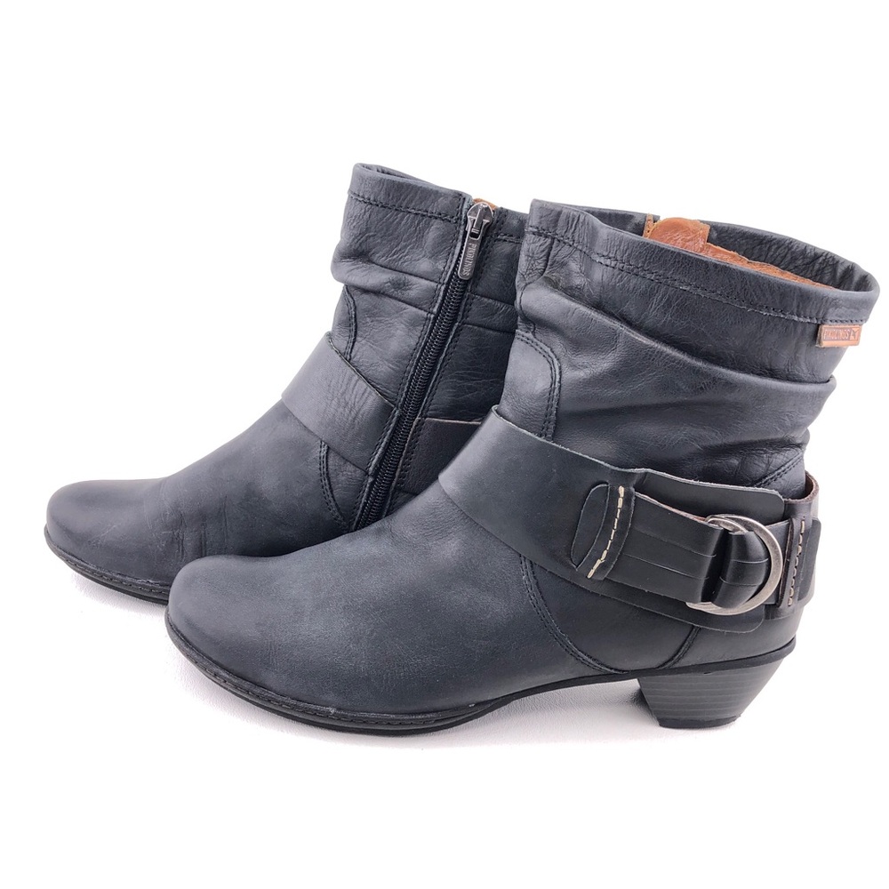 Pikolinos Brujas Black Leather Ankle Boots EUR 39 - Picture 2 of 14